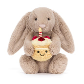Load image into Gallery viewer, Jellycat Bashful Beige Birthday Bunny Jellycat Bashful Beige Birthday Bunny
