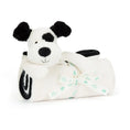 Load image into Gallery viewer, Jellycat Bashful Black & Cream Puppy Blankie BLNK4BCP 1