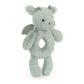 Load image into Gallery viewer, Jellycat Bashful Dragon Ring Rattle BRR4DR 1