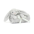 Load image into Gallery viewer, Jellycat Bashful Silver Bunny Blankie BLNK4BS 1