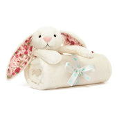 Load image into Gallery viewer, Jellycat Blossom Cream Bunny Berry Blankie BLNK2MS 1