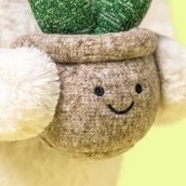 Load image into Gallery viewer, Jellycat Cream Bunny with Plant BB3PLA 2