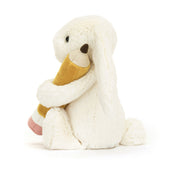 Load image into Gallery viewer, Jellycat Bashful Bunny with Pencil BB6PEN 3