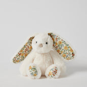 Load image into Gallery viewer, Jiggle & Giggle Floral White Bunny Rattle Small JCBR408 1