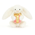 Load image into Gallery viewer, JELLYCAT BASHFUL BUNNY WITH PRESENT BB6PR 1