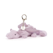 Load image into Gallery viewer, Jellycat Lavender Dragon Bag Charm LAV4BC 2