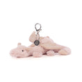 Load image into Gallery viewer, Jellycat Rose Dragon Bag Charm ROSE4BC 1