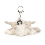 Load image into Gallery viewer, Jellycat Snow Dragon Bag Charm SNW4BC 3