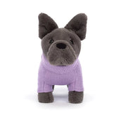 Load image into Gallery viewer, JELLYCAT FRENCH BULLDOG PURPLE SWEATER S3FDP 2