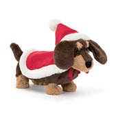 Load image into Gallery viewer, Jellycat Winter Warmer Otto Sausage Dog Brown OT3FSD 1