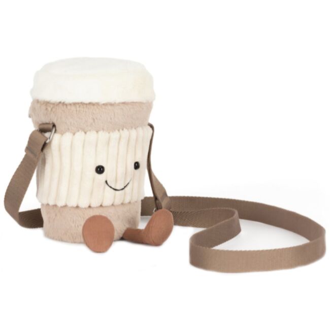 Jellycat Amuseables Perkle Coffee To Go Shoulder Bag A4COFBGNN 1
