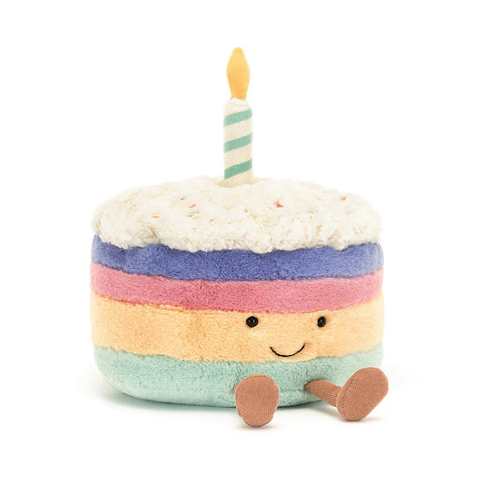 Jellycat Amuseables Rainbow Birthday Cake A2RBC 1