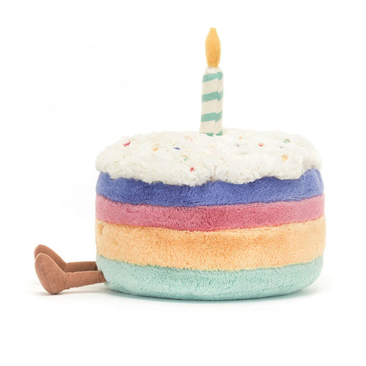 Jellycat Amuseables Rainbow Birthday Cake A2RBC 2