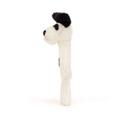 Load image into Gallery viewer, Jellycat Bashful Black & Cream Puppy Ring Rattle BRR4BCP 3
