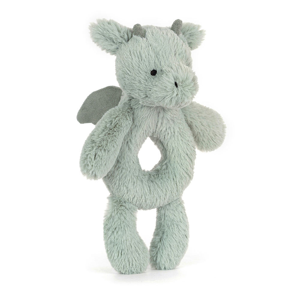 Jellycat Bashful Dragon Ring Rattle BRR4DR 1