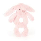 Load image into Gallery viewer, Jellycat Bashful Pink Bunny Ring Rattle BRR4BP 1
