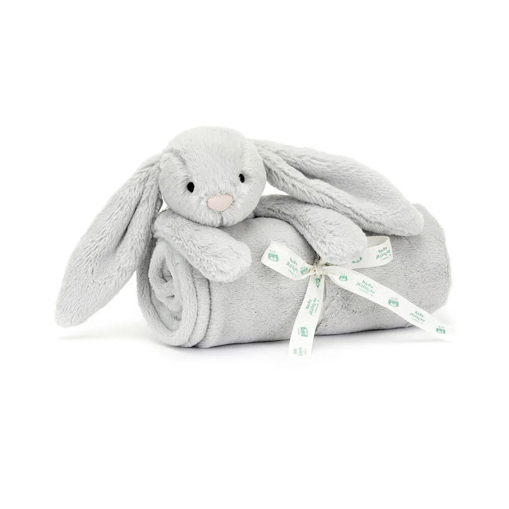 Jellycat Bashful Silver Bunny Blankie BLNK4BS 1