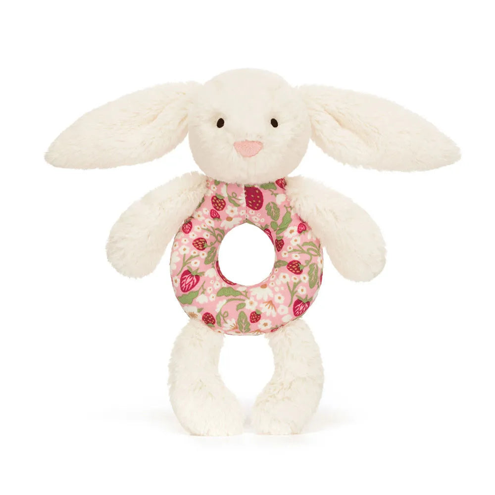 Jellycat Blossom Cream Bunny Berry Ring Rattle BRR4MS 2