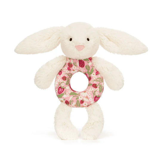 Jellycat Blossom Cream Bunny Berry Ring Rattle BRR4MS 2
