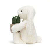 Load image into Gallery viewer, Jellycat Cream Bunny with Plant BB3PLA 4
