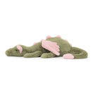 Jellycat Malachy Dragon Plush Toy – Exclusive Green & Pink, Super Soft & Cuddly