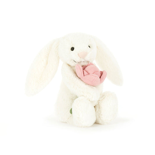Jellycat Bashful Bunny With Peony Small BB6PEO 2