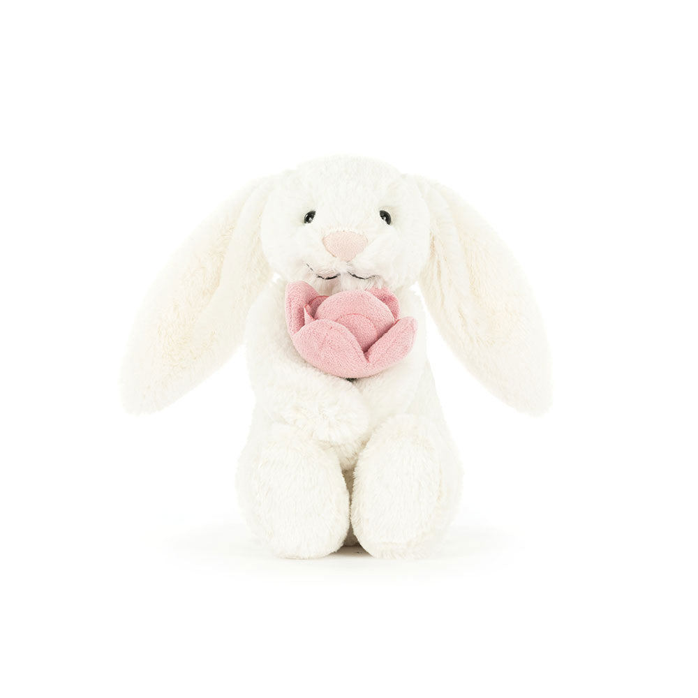 Jellycat Bashful Bunny With Peony Small BB6PEO 1