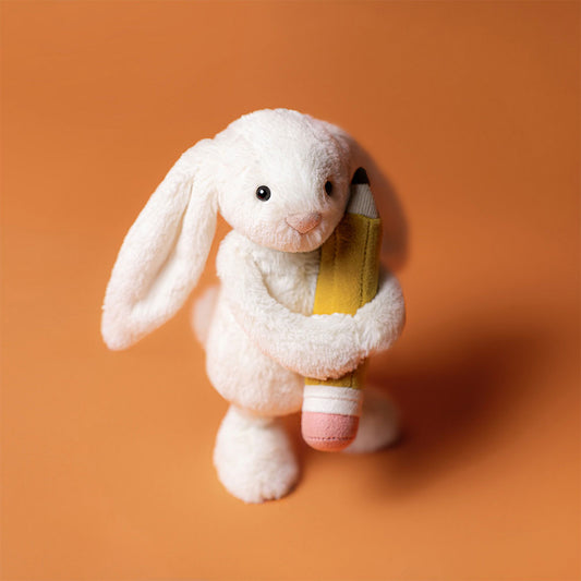 Jellycat Bashful Bunny with Pencil BB6PEN 1