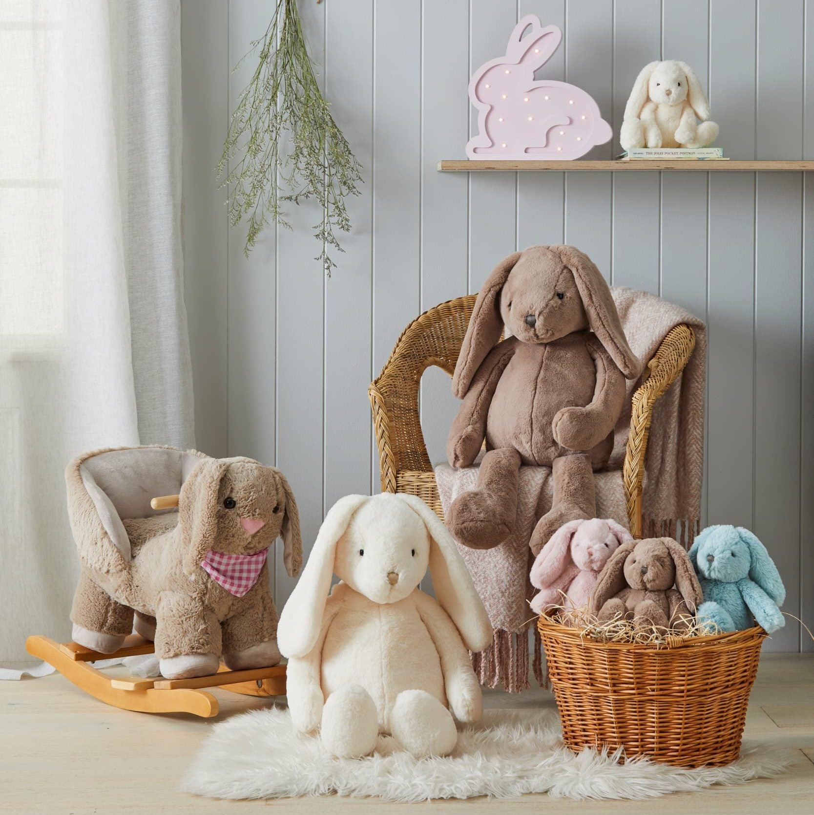 Jiggle & Giggle Cream Bunny Small JCST353 4