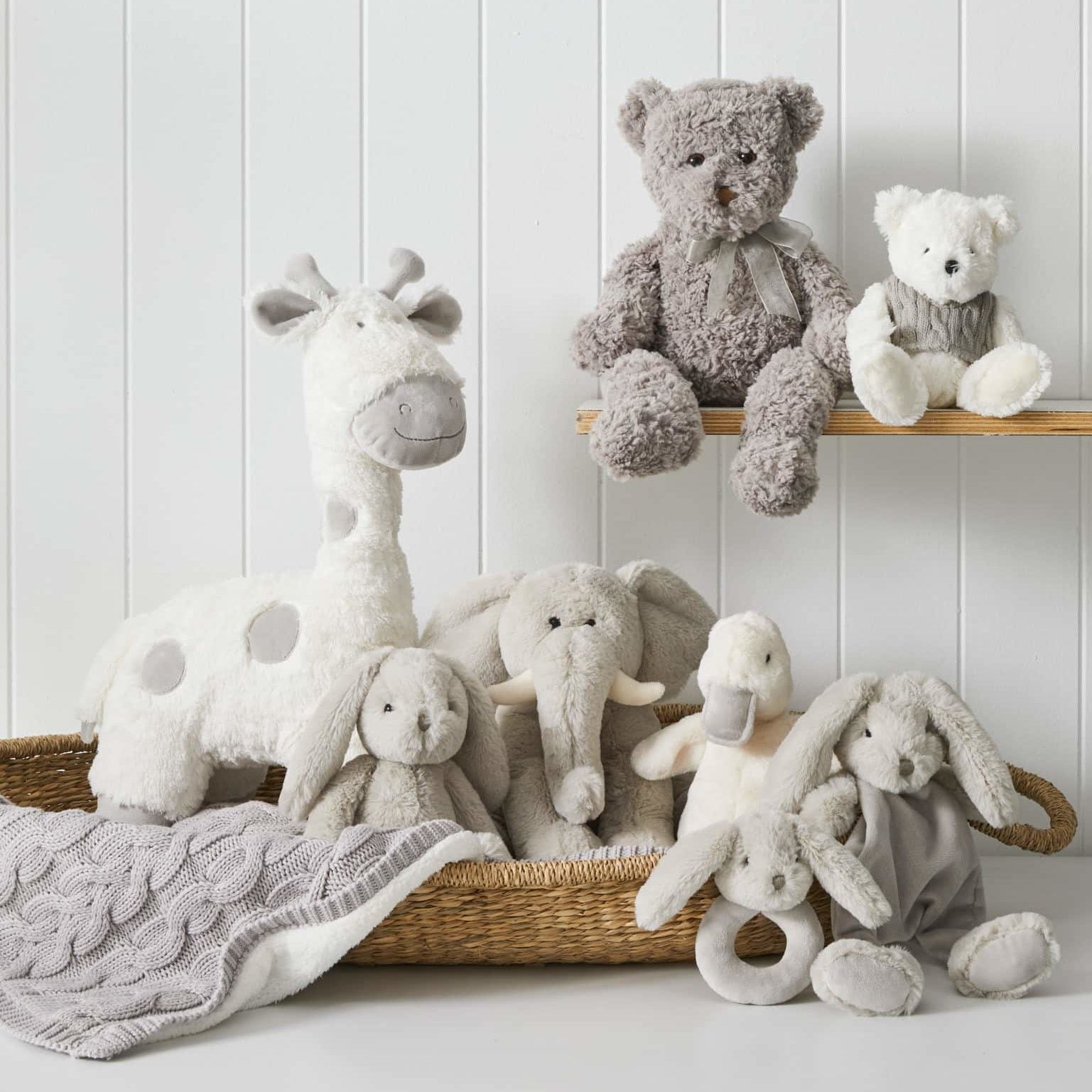 Jiggle & Giggle Grey Bunny Small JCST387 6