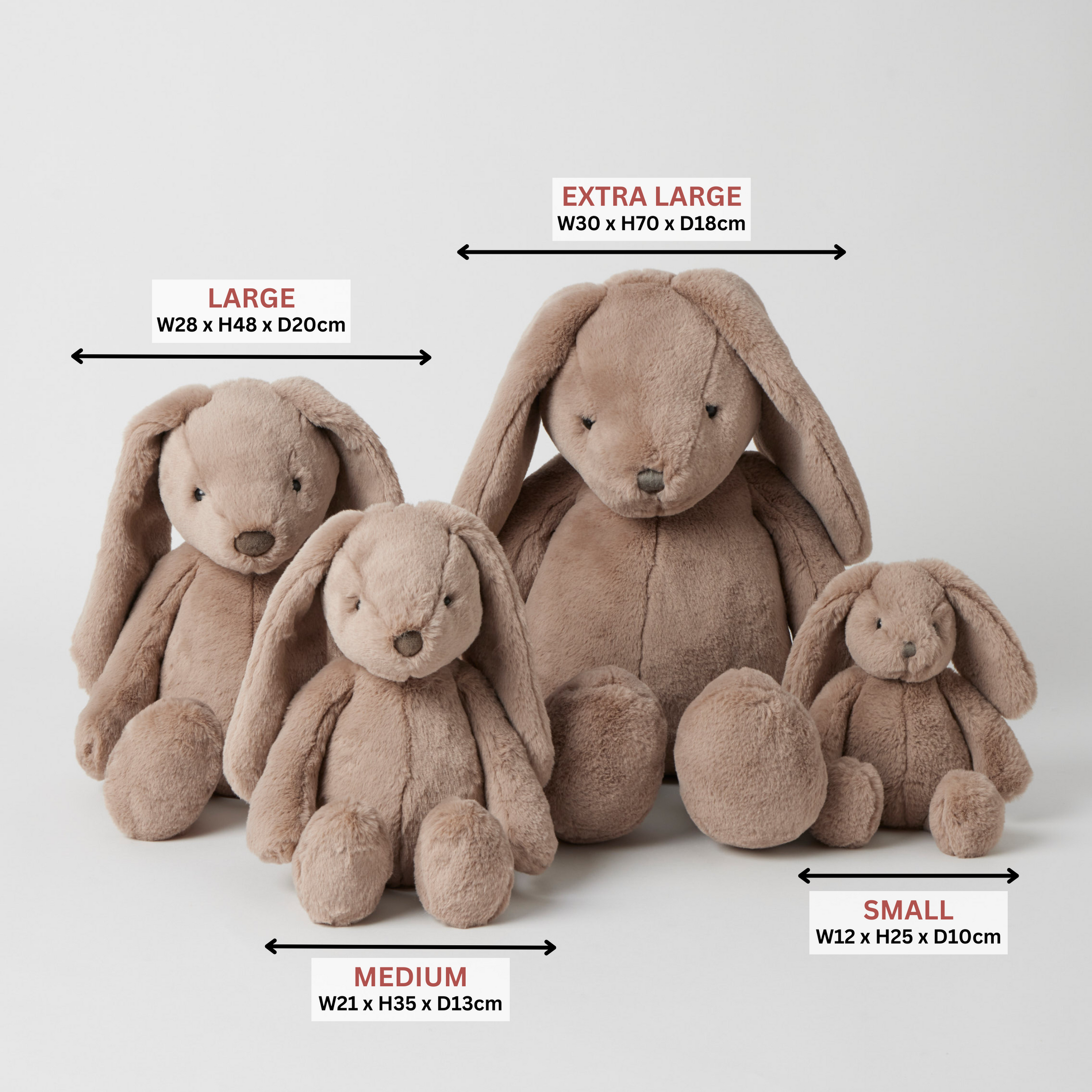 Jiggle & Giggle Taupe Bunny Large JCST452 3