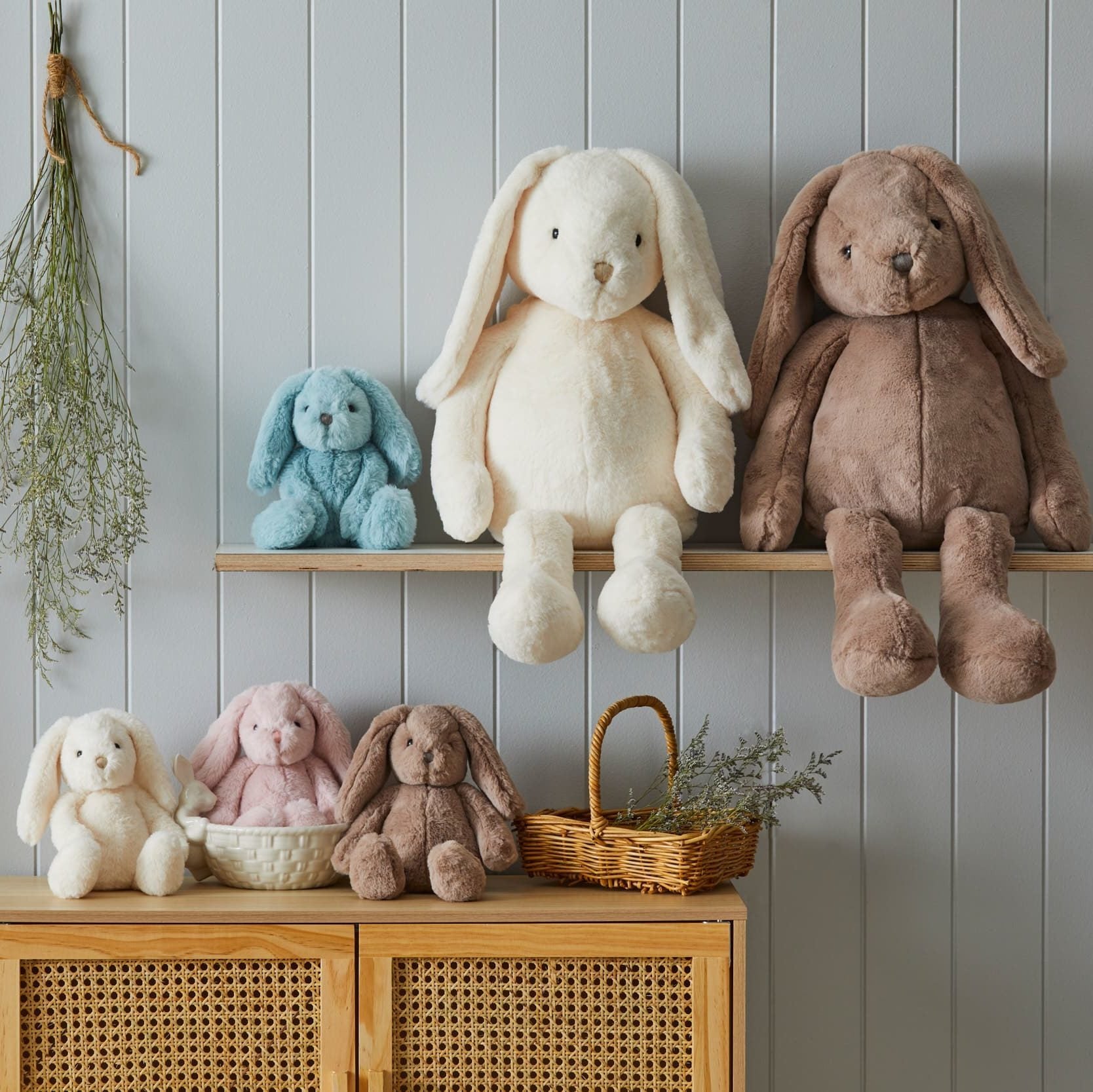 Jiggle & Giggle Taupe Bunny Small JCST352 4