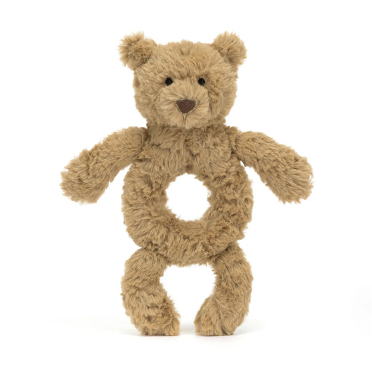 JELLYCAT BARTHOLOMEW BEAR RING RATTLE BAR4RR 1