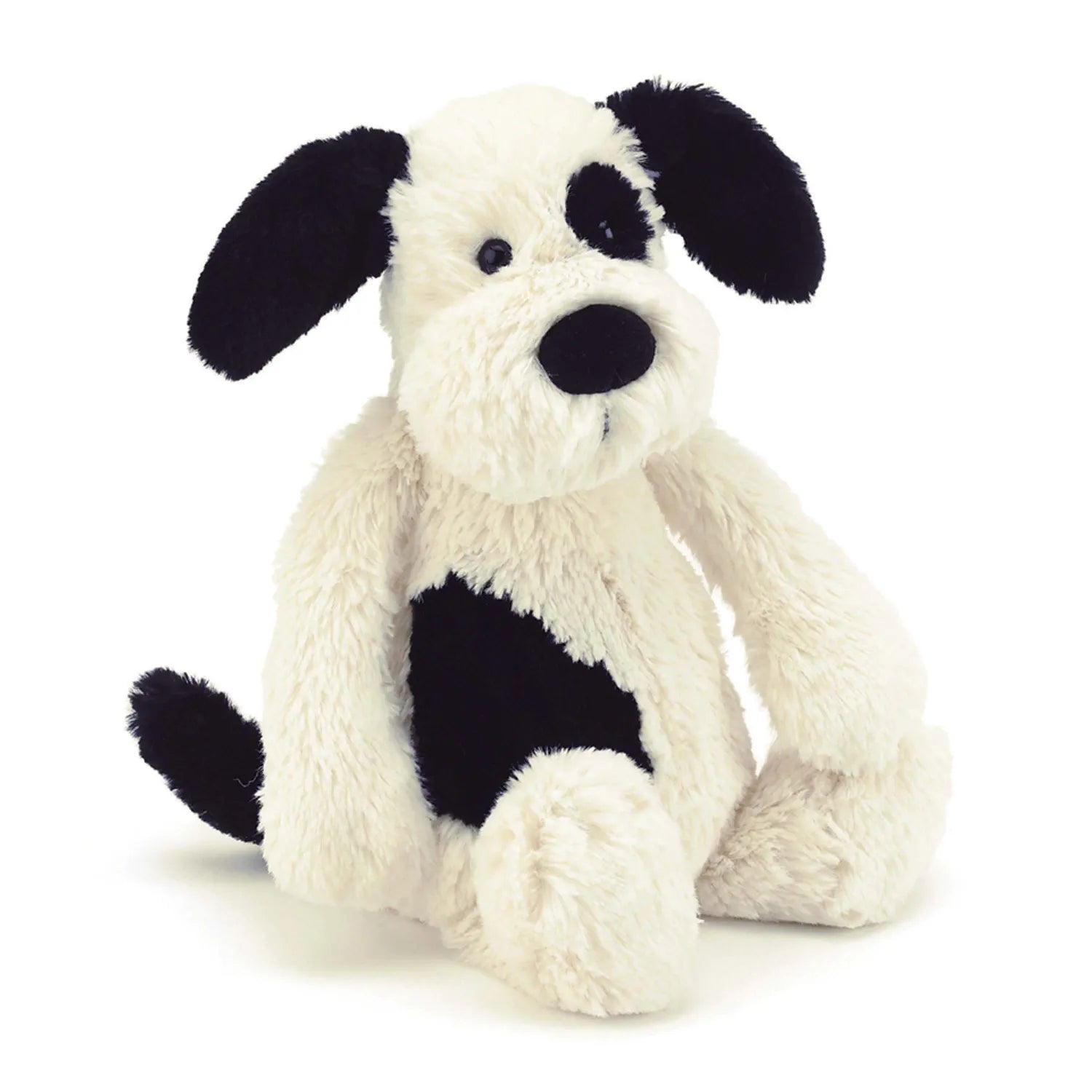 JELLYCAT BASHFUL BLACK & CREAM PUPPY ORIGINAL BAS3BCPNN 1