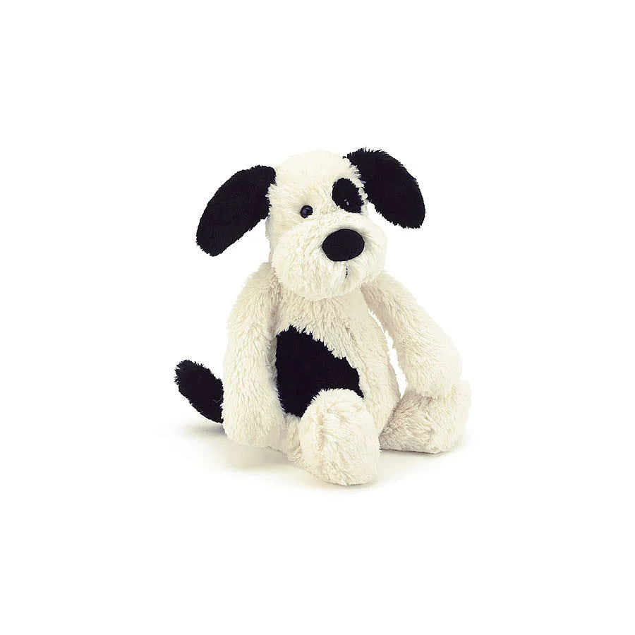 Jellycat Bashful Black  Cream Puppy Small BASS6BCPN 1