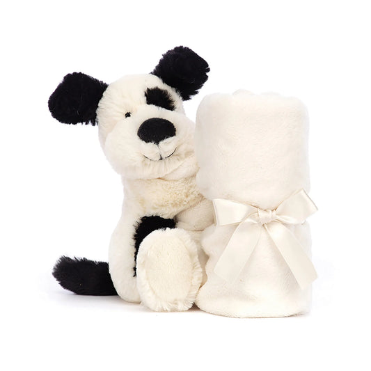 Jellycat Bashful Black Cream Puppy Soother SOPP4BC 1