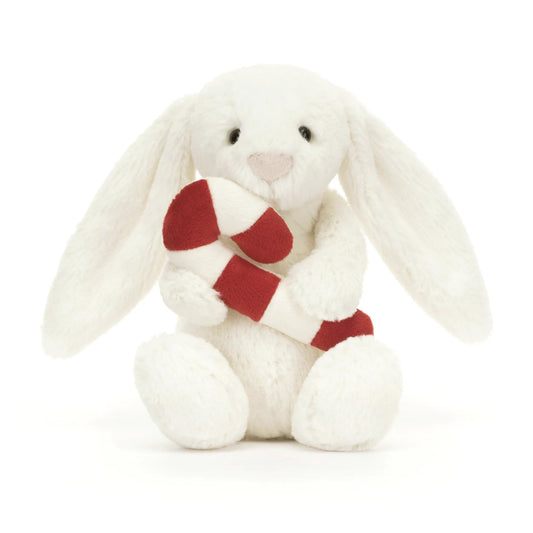 Jellycat Bashful Bunny w Candy Cane BB6CC 1