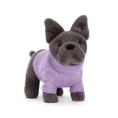 Load image into Gallery viewer, JELLYCAT FRENCH BULLDOG PURPLE SWEATER S3FDP 1
